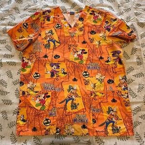 Disney Mickey and Friends Halloween Scrub Top